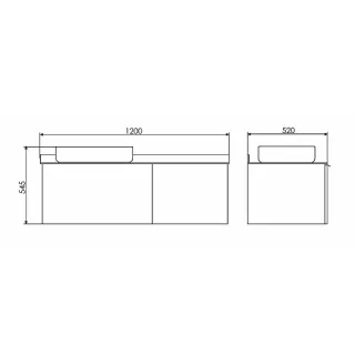 Тумба с раковиной Comforty Милан 00-00014006 120 см белый